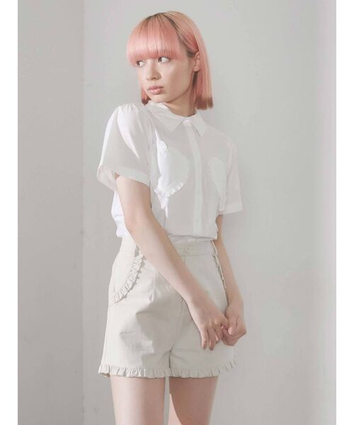 merry jenny(メリージェニー)の「ハートポケットシャツ(シャツ/ブラウス・レディース・ブラック/オフホワイト/ピンク・FREE)」の6枚目の写真