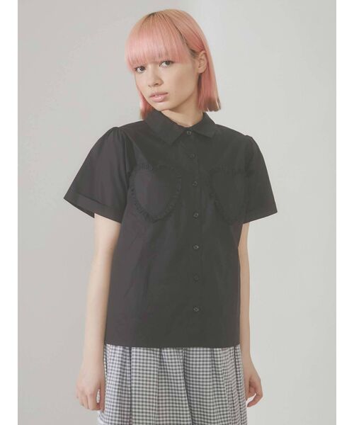 merry jenny(メリージェニー)の「ハートポケットシャツ(シャツ/ブラウス・レディース・ブラック/オフホワイト/ピンク・FREE)」の7枚目の写真