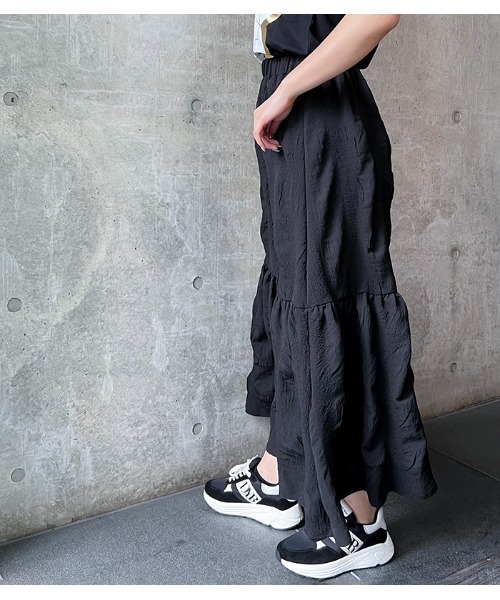 PRIORITY（プライオリティー）の「【Priority/プライオリティー】ティアードスカート（スカート・レディース・ブラック/オフホワイト・FREE）」の13枚目の写真