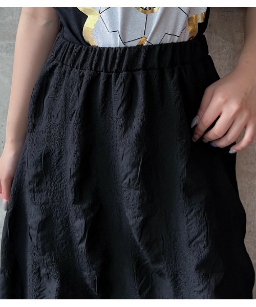 PRIORITY（プライオリティー）の「【Priority/プライオリティー】ティアードスカート（スカート・レディース・ブラック/オフホワイト・FREE）」の3枚目の写真