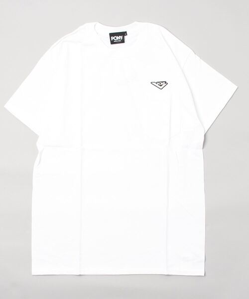 PONY(ポニー)の「【PONY】ポニー シェブロンワッペンロゴTシャツ P19TE13(Tシャツ/カットソー・レディース・ホワイト/チャコールグレー/ブラック・MEDIUM/LARGE)」の6枚目の写真