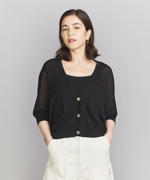 ほっけ 　BEAUTY&YOUTH 黒 カーディガン BEAUTY＆YOUTH UNITED ARROWS カーディガン 「WEB限定 WARDROBE