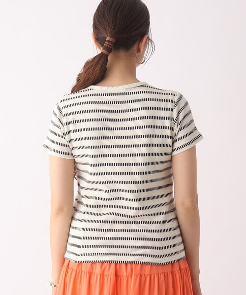 OPAQUE.CLIP(オペークドットクリップ)の「◆リブボーダーTシャツ【WEB限定サイズ】(Tシャツ/カットソー・レディース・ホワイト系5/ダークブラウン系2・36/38/40)」の14枚目の写真