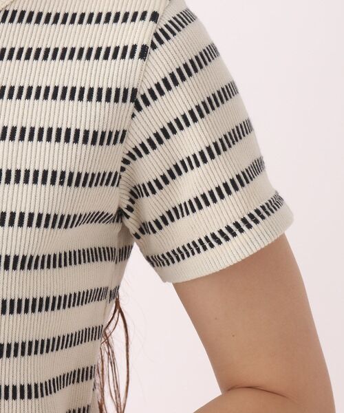 OPAQUE.CLIP(オペークドットクリップ)の「◆リブボーダーTシャツ【WEB限定サイズ】(Tシャツ/カットソー・レディース・ホワイト系5/ダークブラウン系2・36/38/40)」の16枚目の写真