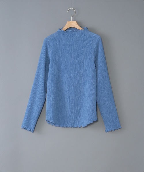 WHYTO.(ホワイト)の「「WHYTO. / ホワイト」Shirring mock neck tops(シャツ/ブラウス・レディース・ブラック/オフホワイト/ブルーグレー・38/36)」の19枚目の写真