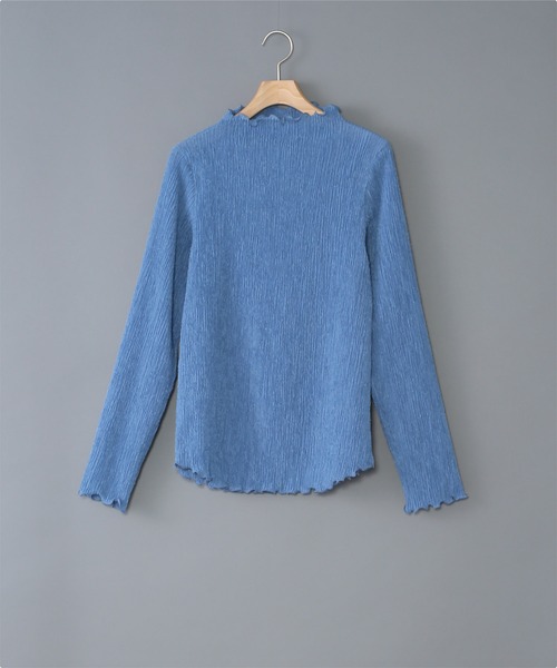 WHYTO.(ホワイト)の「「WHYTO. / ホワイト」Shirring mock neck tops(シャツ/ブラウス・レディース・ブラック/オフホワイト/ブルーグレー・38/36)」の20枚目の写真