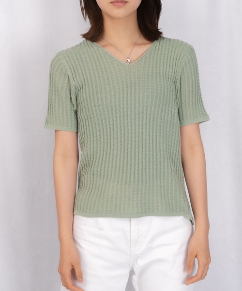 Loco Ocean(ロコオーシャン)の「サマーニットプルオーバー(Tシャツ/カットソー・レディース・オフホワイト/グリーン/モカ・FREE)」の22枚目の写真