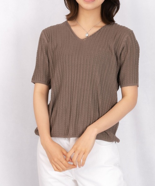 Loco Ocean(ロコオーシャン)の「サマーニットプルオーバー(Tシャツ/カットソー・レディース・オフホワイト/グリーン/モカ・FREE)」の16枚目の写真