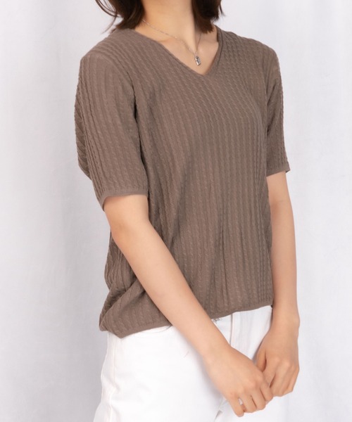 Loco Ocean(ロコオーシャン)の「サマーニットプルオーバー(Tシャツ/カットソー・レディース・オフホワイト/グリーン/モカ・FREE)」の18枚目の写真