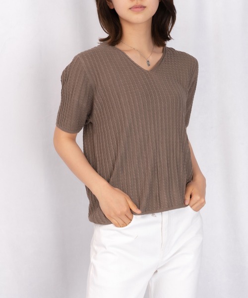 Loco Ocean(ロコオーシャン)の「サマーニットプルオーバー(Tシャツ/カットソー・レディース・オフホワイト/グリーン/モカ・FREE)」の19枚目の写真