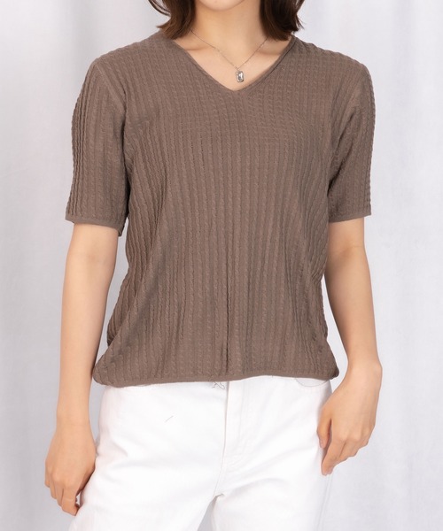 Loco Ocean(ロコオーシャン)の「サマーニットプルオーバー(Tシャツ/カットソー・レディース・オフホワイト/グリーン/モカ・FREE)」の20枚目の写真