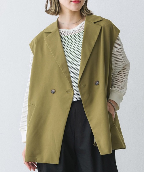 RETRO GIRL（レトロガール）の「テーラーベスト（その他アウター・レディース・ブラック/アイボリー/グリーン・FREE）」の3枚目の写真