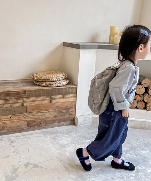 aimoha（アイモハ）の「aimoha-KIDS- 子供服飾りステッチテーパードパンツ（チノパンツ・キッズ・ベージュ/ブルー・90/100/110/120/80/130）」の10枚目の写真