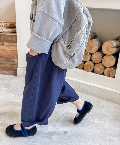 aimoha（アイモハ）の「aimoha-KIDS- 子供服飾りステッチテーパードパンツ（チノパンツ・キッズ・ベージュ/ブルー・90/100/110/120/80/130）」の12枚目の写真