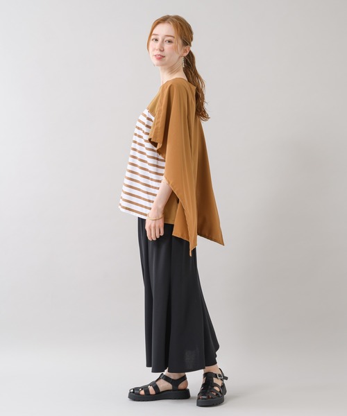 Paradise Picnic（パラダイスピクニック）の「1% カット＆布帛プルオーバー（Tシャツ/カットソー・レディース・ブラック/ベージュ/ネイビー・FREE）」の14枚目の写真