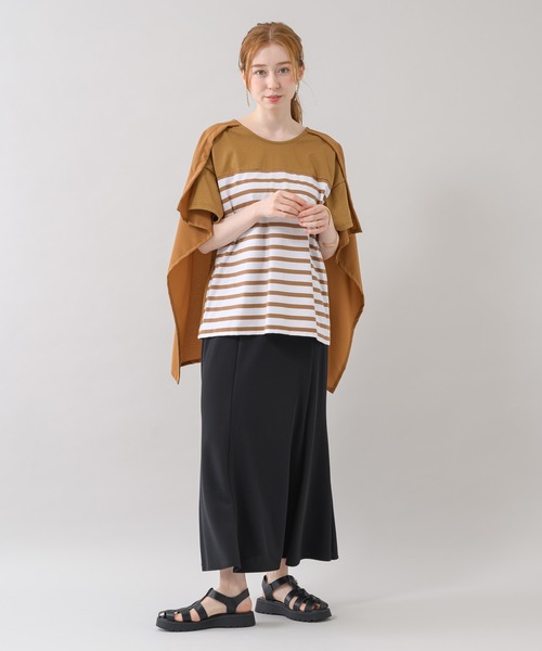 Paradise Picnic（パラダイスピクニック）の「1% カット＆布帛プルオーバー（Tシャツ/カットソー・レディース・ブラック/ベージュ/ネイビー・FREE）」の15枚目の写真