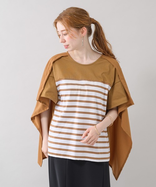 Paradise Picnic（パラダイスピクニック）の「1% カット＆布帛プルオーバー（Tシャツ/カットソー・レディース・ブラック/ベージュ/ネイビー・FREE）」の18枚目の写真