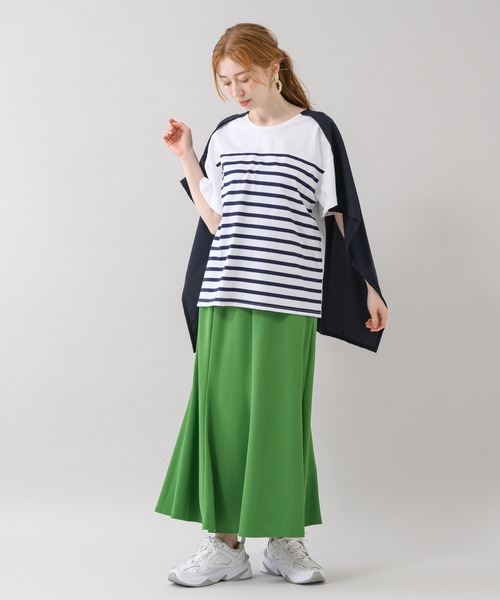 Paradise Picnic（パラダイスピクニック）の「1% カット＆布帛プルオーバー（Tシャツ/カットソー・レディース・ブラック/ベージュ/ネイビー・FREE）」の22枚目の写真