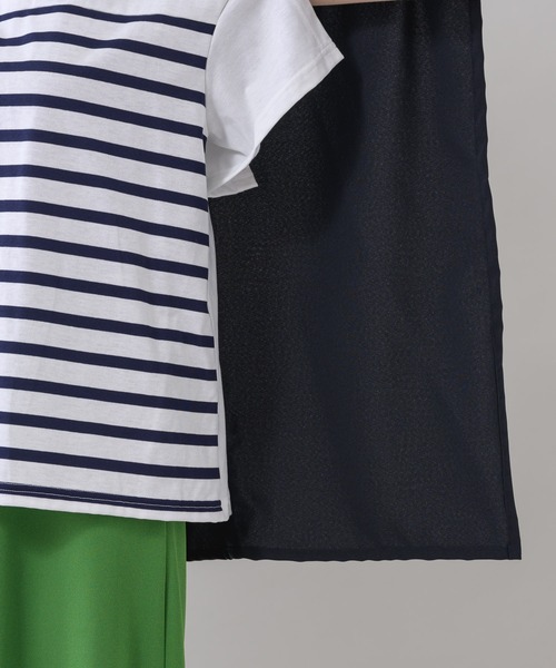 Paradise Picnic（パラダイスピクニック）の「1% カット＆布帛プルオーバー（Tシャツ/カットソー・レディース・ブラック/ベージュ/ネイビー・FREE）」の4枚目の写真