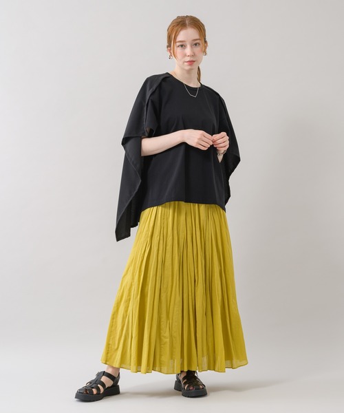 Paradise Picnic（パラダイスピクニック）の「1% カット＆布帛プルオーバー（Tシャツ/カットソー・レディース・ブラック/ベージュ/ネイビー・FREE）」の7枚目の写真