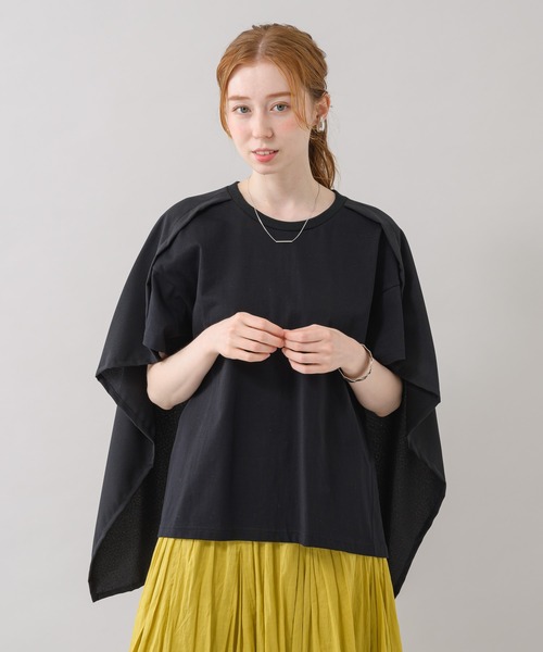 Paradise Picnic（パラダイスピクニック）の「1% カット＆布帛プルオーバー（Tシャツ/カットソー・レディース・ブラック/ベージュ/ネイビー・FREE）」の11枚目の写真