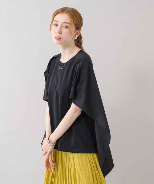 Paradise Picnic（パラダイスピクニック）の「1% カット＆布帛プルオーバー（Tシャツ/カットソー・レディース・ブラック/ベージュ/ネイビー・FREE）」の12枚目の写真