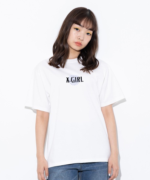 X-girl（エックスガール）の「SPIRAL LOGO S/S TEE（Tシャツ