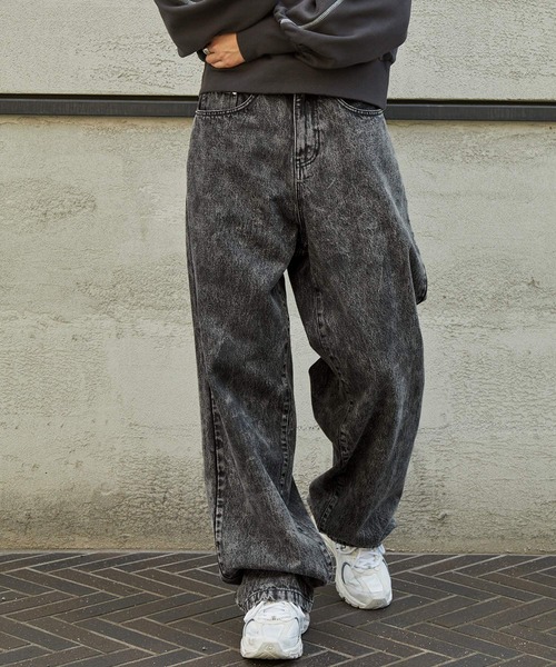 ヴィンテージ もの ハイウエストワイドストレート ヴィンテージウォッシュデニム