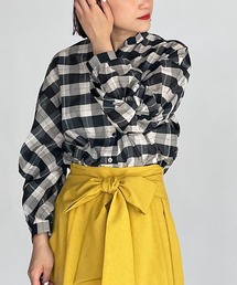 DIARIUM | チェックツイストスリーブブラウス(シャツ/ブラウス)