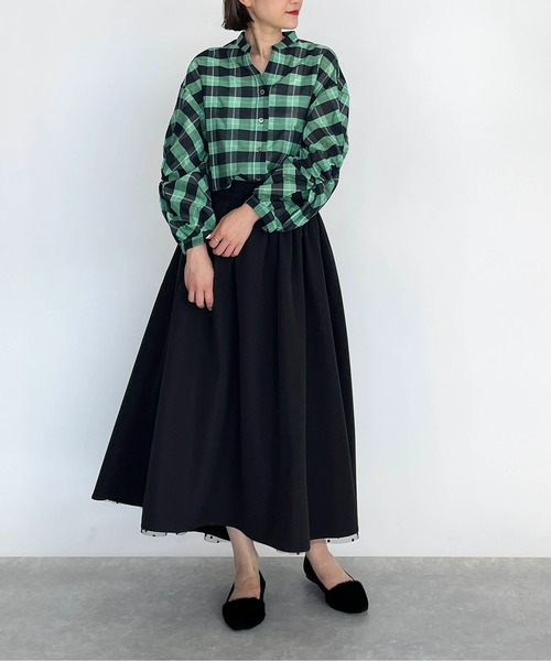 DIARIUM（ディアリウム）の「チェックツイストスリーブブラウス（シャツ/ブラウス・レディース・グリーン/アイボリー・M）」の17枚目の写真