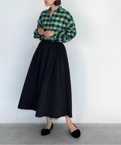 DIARIUM（ディアリウム）の「チェックツイストスリーブブラウス（シャツ/ブラウス・レディース・グリーン/アイボリー・M）」の21枚目の写真