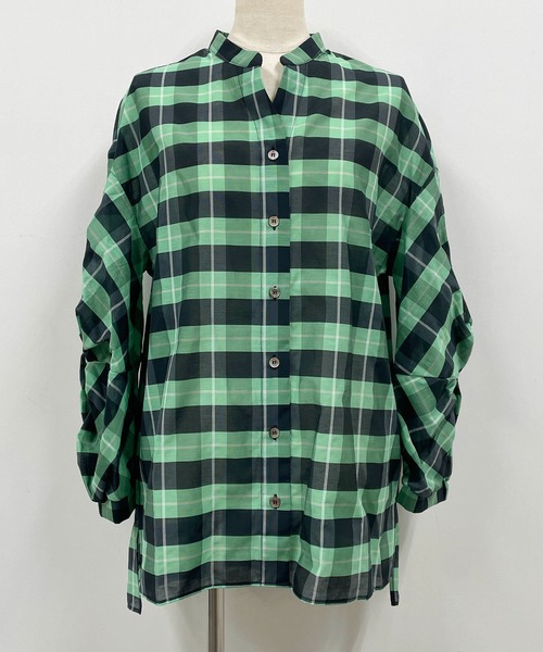 DIARIUM（ディアリウム）の「チェックツイストスリーブブラウス（シャツ/ブラウス・レディース・グリーン/アイボリー・M）」の22枚目の写真