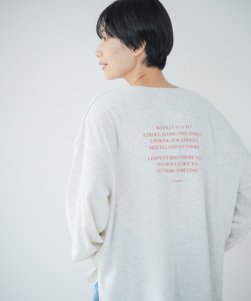 LEPSIM（レプシィム）の「アソートロゴプリントプルオーバー　124434（Tシャツ/カットソー・レディース・オフホワイト/オートミール/チャコールグレー/ピンク/グリーン・FREE）」の8枚目の写真