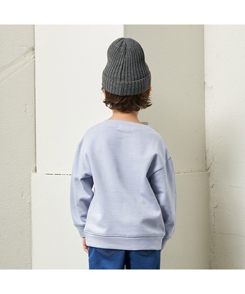 b・ROOM（ビールーム）の「【表コットン毛玉バイバイ】アソートステッチ刺繍ドロップスエット（スウェット・キッズ・チャコール/ベージュ/レンガ/ネイビー/ブルーグレー/アイボリー・130cm/100cm/110cm/140cm/120cm）」の11枚目の写真
