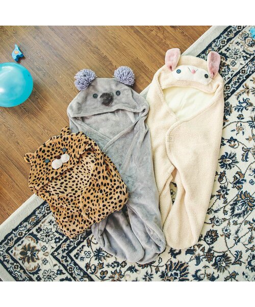 BREEZE（ブリーズ）の「アニマルベビーバギーウォーマー（おくるみ・キッズ・アイボリー/ベージュ/グレー・80）」の4枚目の写真