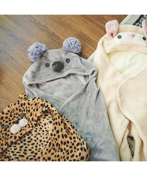 BREEZE（ブリーズ）の「アニマルベビーバギーウォーマー（おくるみ・キッズ・アイボリー/ベージュ/グレー・80）」の5枚目の写真