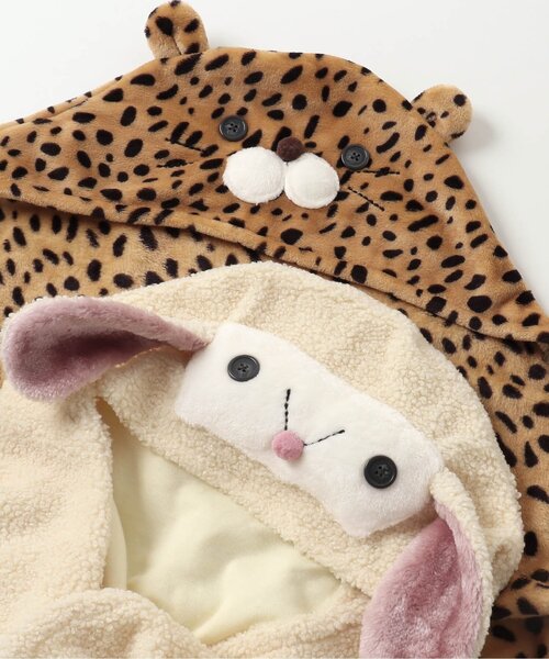 BREEZE（ブリーズ）の「アニマルベビーバギーウォーマー（おくるみ・キッズ・アイボリー/ベージュ/グレー・80）」の9枚目の写真