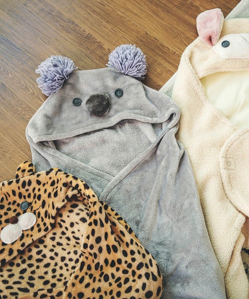 BREEZE（ブリーズ）の「アニマルベビーバギーウォーマー（おくるみ・キッズ・アイボリー/ベージュ/グレー・80）」の2枚目の写真