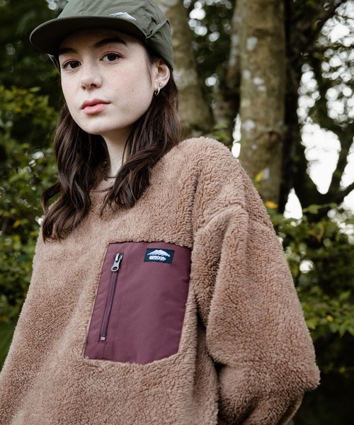 OUTDOOR PRODUCTS（アウトドアプロダクツ）の「【OUTDOOR PRODUCTS/アウトドアプロダクツ】防風ボアトレーナー クルーネック ワンポイントブランドロゴ（スウェット・メンズ・ベージュ/グレー/アイボリー/ブラック・LARGE/MEDIUM/X-LARGE）」の10枚目の写真