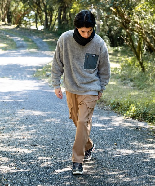 OUTDOOR PRODUCTS（アウトドアプロダクツ）の「【OUTDOOR PRODUCTS/アウトドアプロダクツ】防風ボアトレーナー クルーネック ワンポイントブランドロゴ（スウェット・メンズ・ベージュ/グレー/アイボリー/ブラック・LARGE/MEDIUM/X-LARGE）」の20枚目の写真