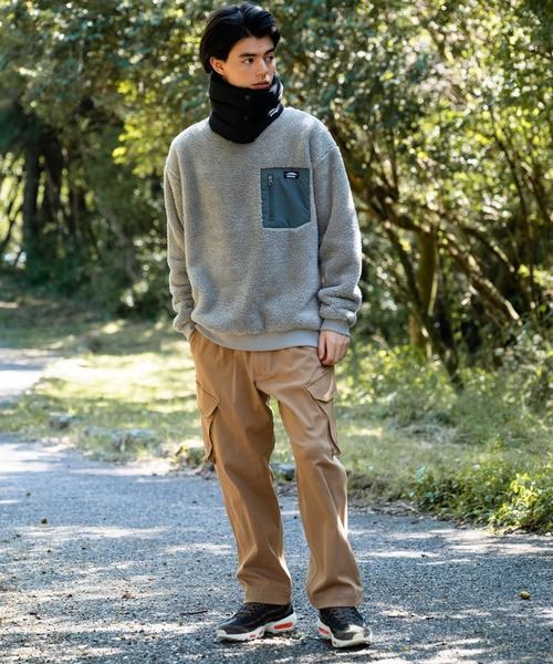 OUTDOOR PRODUCTS（アウトドアプロダクツ）の「【OUTDOOR PRODUCTS/アウトドアプロダクツ】防風ボアトレーナー クルーネック ワンポイントブランドロゴ（スウェット・メンズ・ベージュ/グレー/アイボリー/ブラック・LARGE/MEDIUM/X-LARGE）」の19枚目の写真