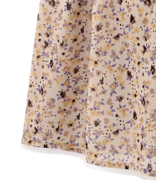 PROPORTION BODY DRESSING（プロポーションボディドレッシング）の「ウエストシャーリング小花柄ワンピース / 1212240908（ワンピース・レディース・ベージュ/ブラック/パープル・SMALL/MEDIUM）」の18枚目の写真