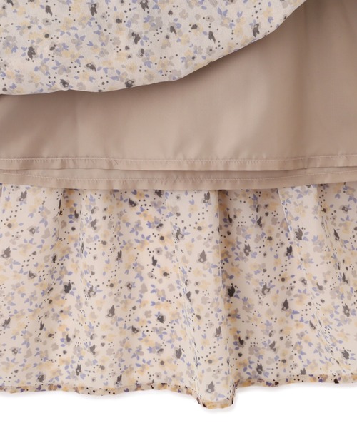 PROPORTION BODY DRESSING（プロポーションボディドレッシング）の「ウエストシャーリング小花柄ワンピース / 1212240908（ワンピース・レディース・ベージュ/ブラック/パープル・SMALL/MEDIUM）」の17枚目の写真