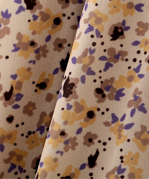 PROPORTION BODY DRESSING（プロポーションボディドレッシング）の「ウエストシャーリング小花柄ワンピース / 1212240908（ワンピース・レディース・ベージュ/ブラック/パープル・SMALL/MEDIUM）」の16枚目の写真