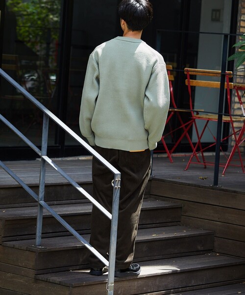 FREAK'S STORE（フリークスストア）の「FREAK'S STORE/フリークスストア 【洗えるニット】畔編み クルーネックニット プルオーバー（ニット/セーター・メンズ・ブラック/ベージュ/ネイビー/オレンジ/グリーン・SMALL/MEDIUM/LARGE）」の7枚目の写真