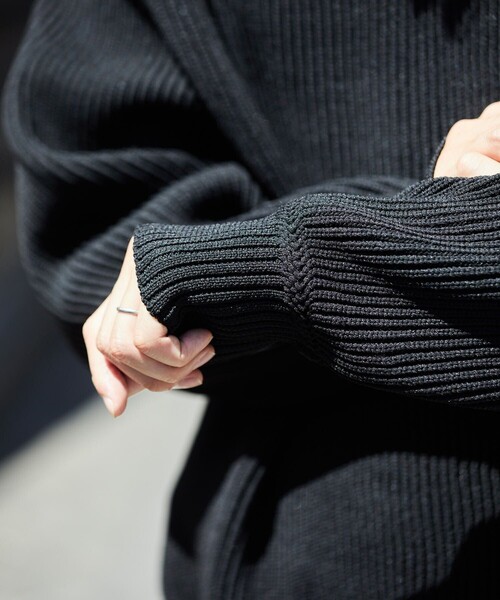 FREAK'S STORE（フリークスストア）の「FREAK'S STORE/フリークスストア 【洗えるニット】畔編み クルーネックニット プルオーバー（ニット/セーター・メンズ・ブラック/ベージュ/ネイビー/オレンジ/グリーン・SMALL/MEDIUM/LARGE）」の19枚目の写真