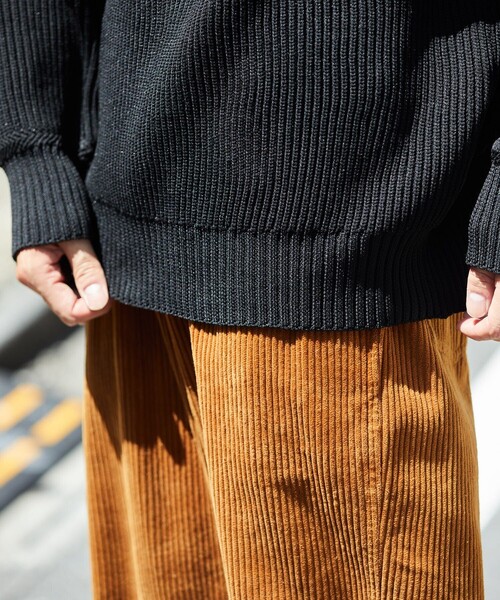 FREAK'S STORE（フリークスストア）の「FREAK'S STORE/フリークスストア 【洗えるニット】畔編み クルーネックニット プルオーバー（ニット/セーター・メンズ・ブラック/ベージュ/ネイビー/オレンジ/グリーン・SMALL/MEDIUM/LARGE）」の20枚目の写真