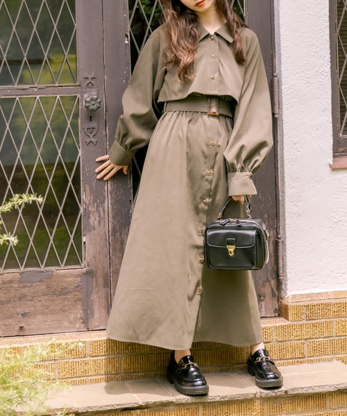 OLIVE des OLIVE（オリーブデオリーブ）の「ポケット付きスクエアーショルダー（ショルダーバッグ・レディース・ブラック/ベージュ/キャメル・FREE）」の12枚目の写真