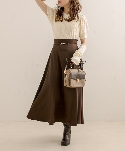 OLIVE des OLIVE（オリーブデオリーブ）の「ポケット付きスクエアーショルダー（ショルダーバッグ・レディース・ブラック/ベージュ/キャメル・FREE）」の9枚目の写真