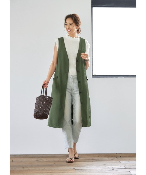 Luxe 洗い加工タフタジレ ベスト Style トップス Deli スタイルデリ のファッション Deli Style Sale